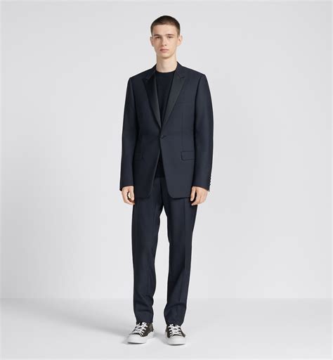 dior blue suit|pre owned christian Dior suit.